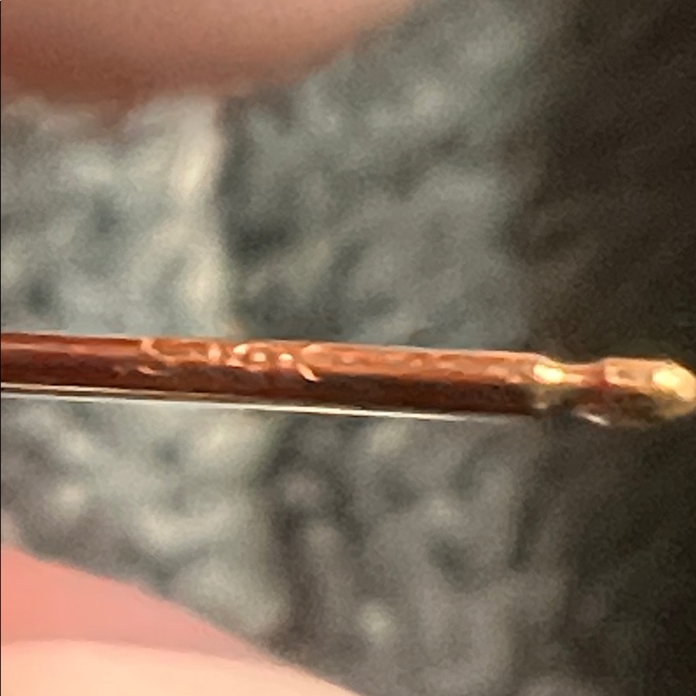 14k Gold garnet earrings.(pierced) - Picture 3 of 3
